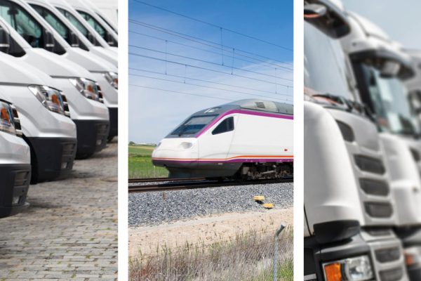 close up with shallow depth of field of brand new cars